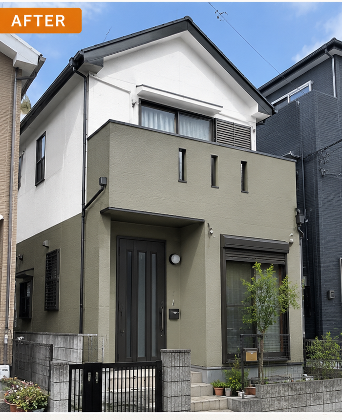 外壁塗装後の戸建て住宅